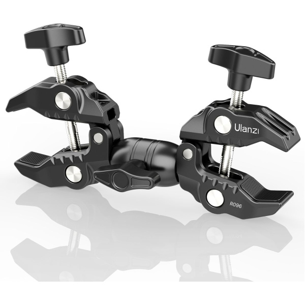 Ulanzi R096 Double Super Clamp Tube Clamp w/ Ball Head