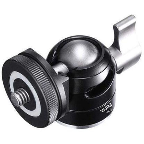 VIJIM VK-3 Ball Head w/ Cold Shoe Mount And 1/4&quot; Screw