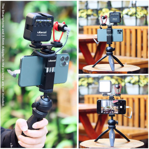 Ulanzi Smartphone Vlog Kit Extra Tripod + Holder + LED+ Mic - Image 2