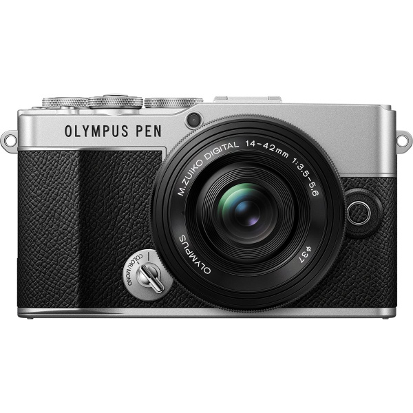 Olympus E-P7 Silver + EZ-M14-42EZ Black