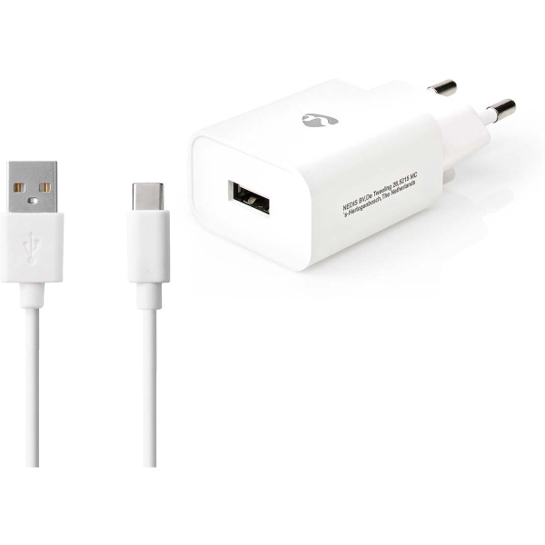 Nedis Charger 1X 2.4 A USB-A USB Type-C Cable 1.00m 12 W