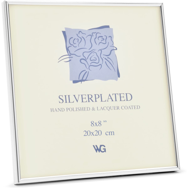 Weisz Frame Silver Plated Half Round Narrow Square 20x20cm