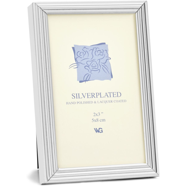 Weisz Frame Silver Plated Ridge 5x8cm