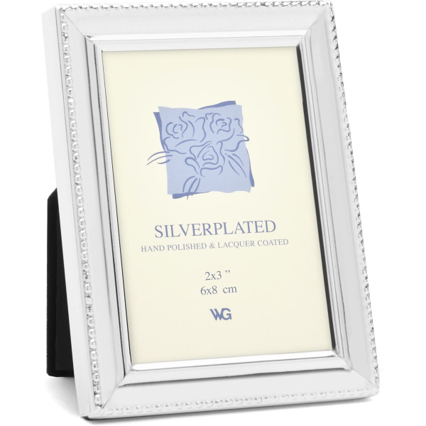 Weisz Frame Silver Plated Single Pearl 5x8cm