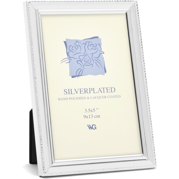 Weisz Frame Silver Plated Single Pearl 9x13cm