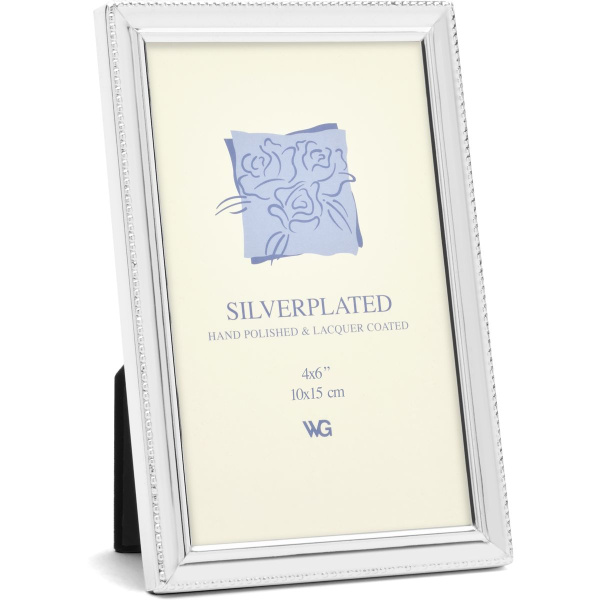 Weisz Frame Silver Plated Single Pearl 10x15cm