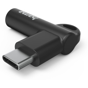 Hama Aux-Adapter USB-C-3.5mm Jack Connection 90 Hoekstekker Black - Image 3