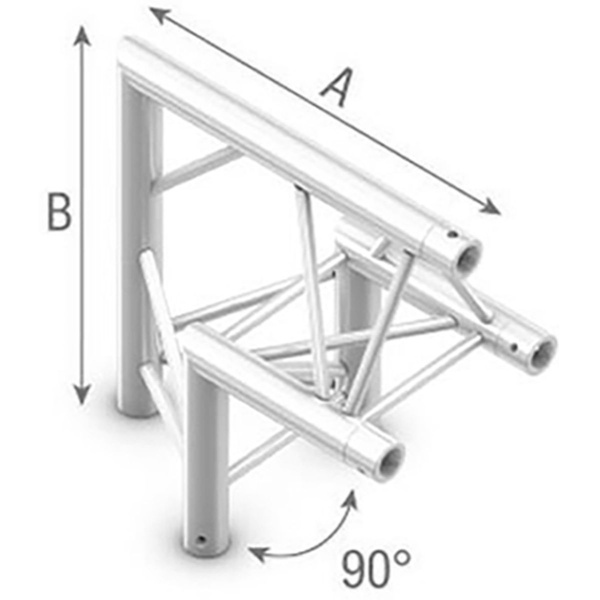 StudioKing Truss Triangle 90 Degree Corner Piece Flat Side Up
