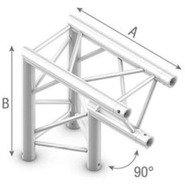 StudioKing Truss Triangle 90 Degree Corner Piece Flat Side Down