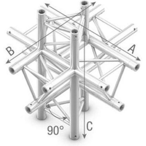 StudioKing Truss T-Cross 90 Degrees 6 Way Apex Up Down