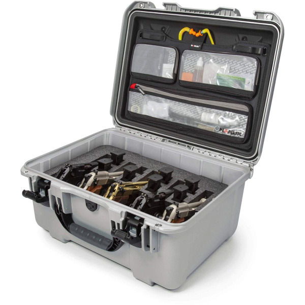 Nanuk Case w/ Lid Org. w/ F For 5UP Silver Interior 457x330x241mm