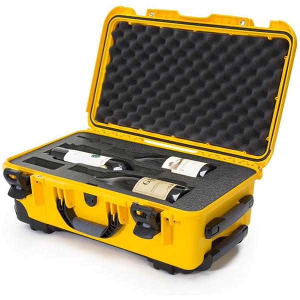 Nanuk Case w/ Foam Insert For 3 Wine Bottles Yellow Interior 521x287x191mm