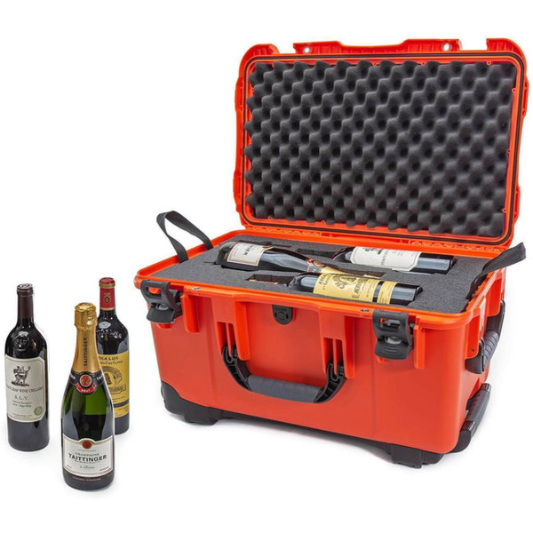 Nanuk Case w/ Foam Insert For 6 Wine Bottles Orange Interior 546x318x295mm