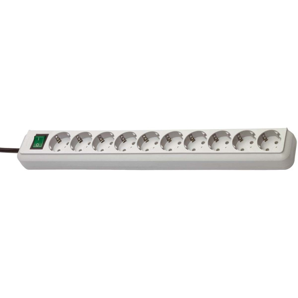 Brennenstuhl Eco-Line 10-VOUDIGE Power Strip 3.00 M Grey - Geaard Type F
