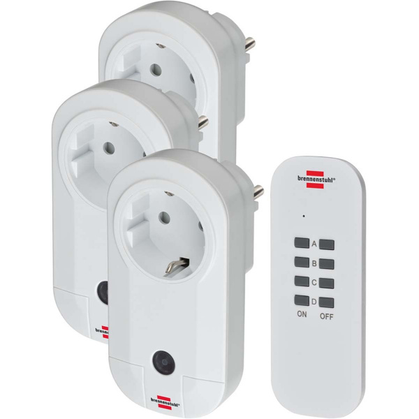 Brennenstuhl Wireless Schakelset Inside 3 X F (Cee 7/3) White