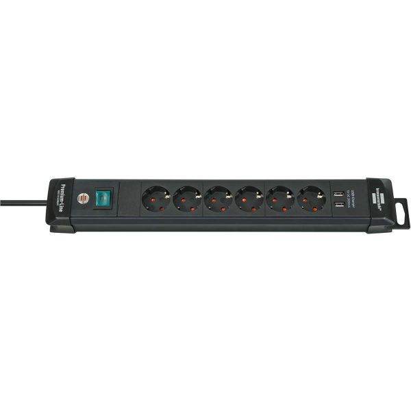 Brennenstuhl Premium-Line 6-Fold Power Strip w/ Switch