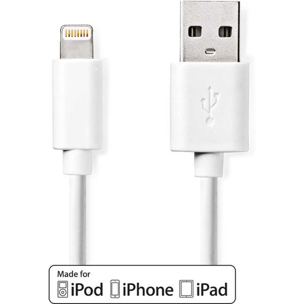 Nedis USB 2.0 Lightning Cable 8-PINS USB-A Male 480 Mbps 3.00m Round PVC