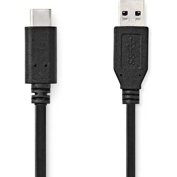 Nedis USB-Cable | USB 3.2 Gen 2 | USB-A Male | USB-C M | 60 W 10 Gbps 1m Black