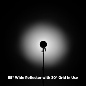 Westcott 55-DEGREE Wide Umbrella Reflector w/ Honeycomb Grids (Bowens Mount) - Image 4