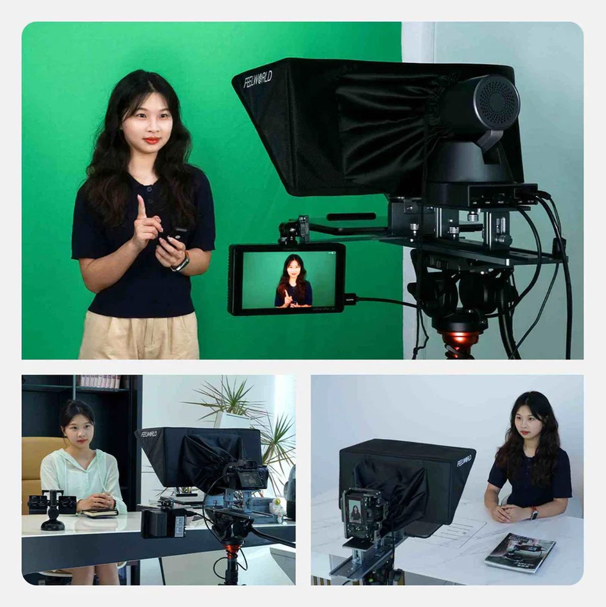 Feelworld TP16 Teleprompter Large Screen - Image 2