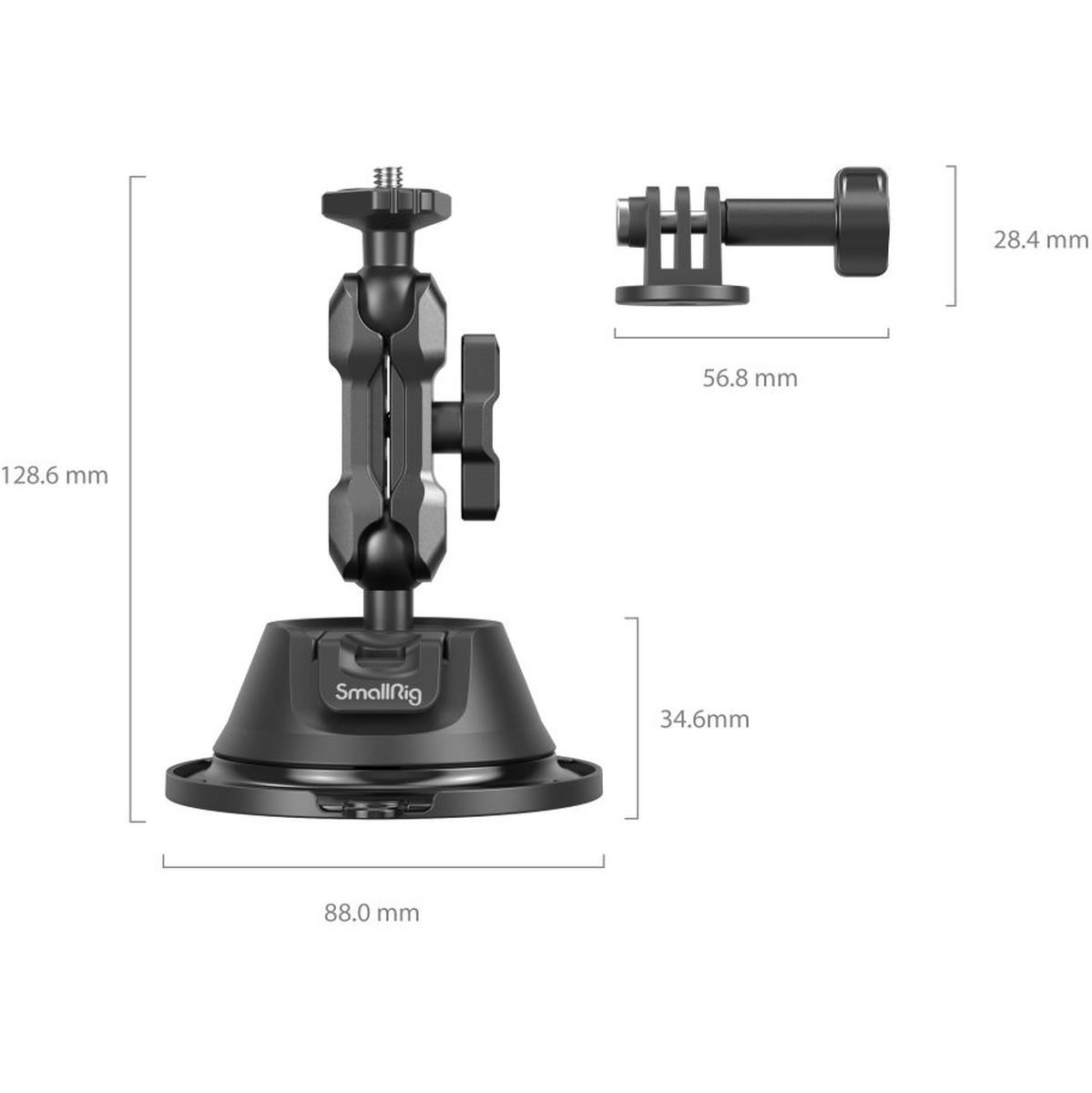 SmallRig 4193 Portable Suction Cup Mount Support For Action Cameras SC-1K - Image 2