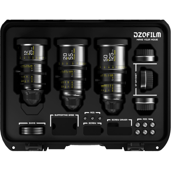 DZOFILM Pictor Bundle 12-25/20-55/50-125mm - PL &amp; EF Mt (FT/M) - Black