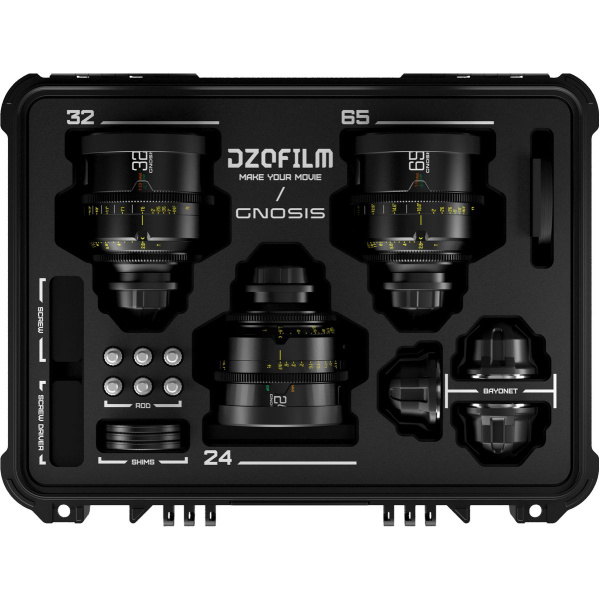 DZOFILM Gnosis Macro 3 Lens Set 32/65/90mm + Hard Case - LPL &amp; PL &amp; EF Mt (M)