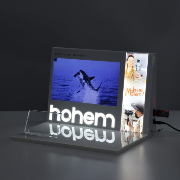 Hohem Pop Display Stand White w/ 10 Screen