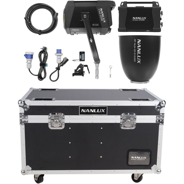 Nanlux Evoke 2400B Spot Light w/ Flight Case &amp; 45 Degrees Reflector w/ Soft Bag