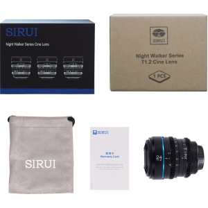 Sirui Nightwalker Series 24mm T1.2 S35 Manual Focus Cine Lens (L Mount Black) - Image 5