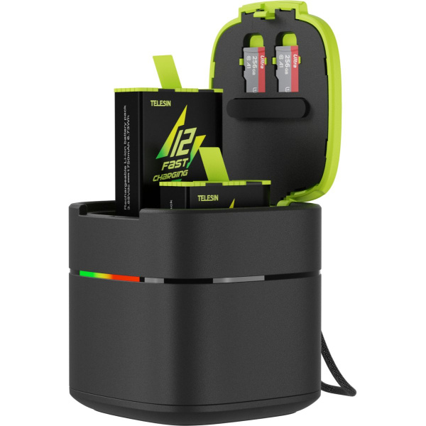 Telesin Fast Charging Kit Charging Box+2x Battery GoPro 9/10/11/12