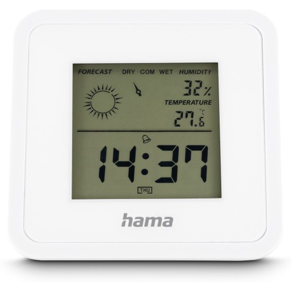 Hama Thermometer and Hygrometer Borneo Digital For Inside White