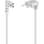 Hama Power Cord Aan Both Sides Angled Euro-Plug Double Groef/C7 3 M White