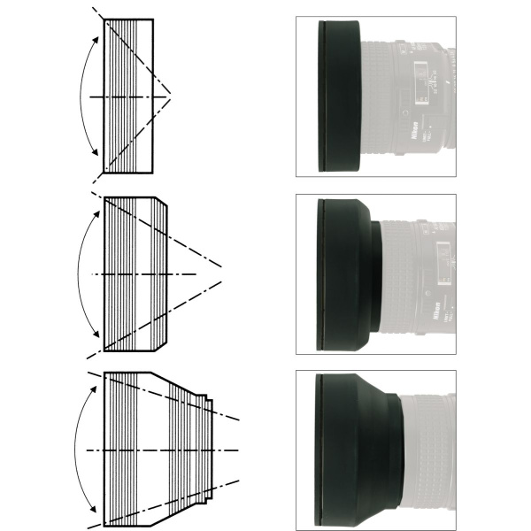 Kaiser 4 In 1 Lens Hood Ø 43 mm