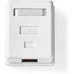 Nedis Network Wall Box Surface Mounted 1 Poort(and) UTP CAT6 Straight Female