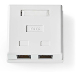 Nedis Network Wall Box Surface Mounted 2 Poort(and) UTP CAT6 Straight Female