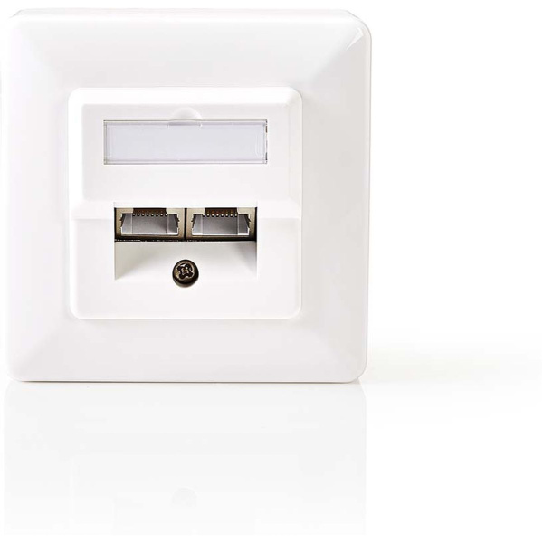 Nedis Network Wall Box Flush-Mounted 2 Poort(and) CAT5e Straight Female
