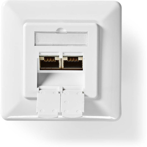 Nedis Network Wall Box Flush-Mounted 2 Poort(and) CAT6 Straight Female