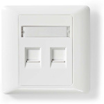 Nedis Network Keystone-Voorplaat Frontplaat RJ45 2 Poort(and) ABS White Box