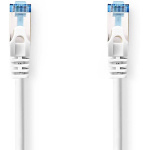 Nedis CAT6a Network Cable RJ45 M RJ45 M 0.5m Snagless Round LSZH White Label
