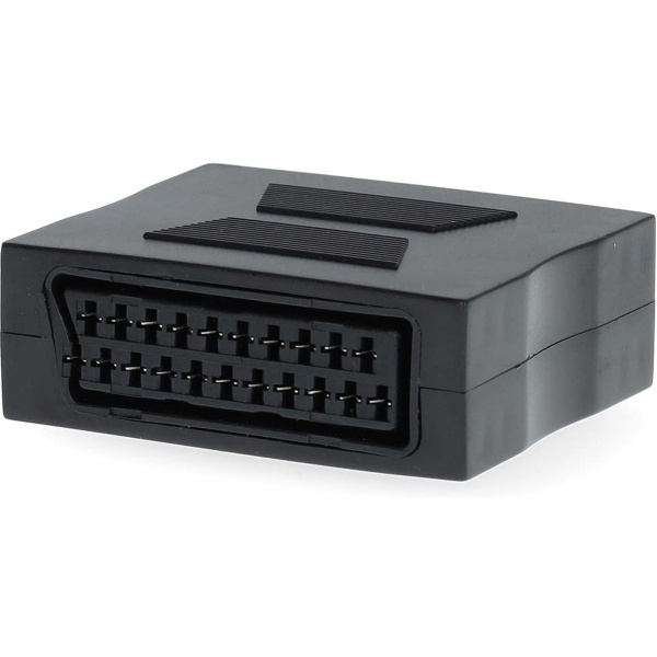 Nedis Scart-Adapter Scart Female Nickled Straight ABS Black 1 PCs Box