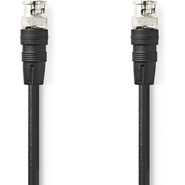 Nedis BNC-Video Cable BNC Male BNC Male 1m Round PVC Black Label