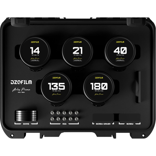 DZOFILM Arles 14/21/40/135/180mm FF/VV Prime Cine Lens (PL Mount.feet)