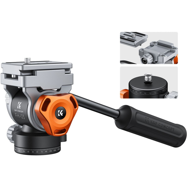 K&F Concept FH-03 Fluid Head Video Tripod Head