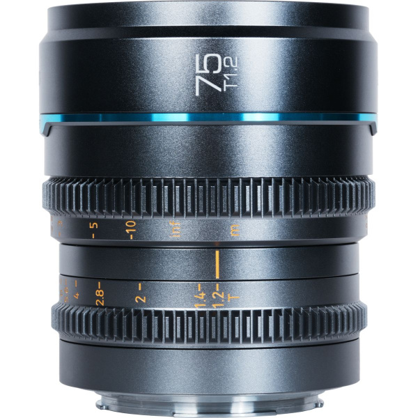 Sirui Nightwalker 75mm T1.2 S35 Manual Focus Cine Lens (X Mount Gun Metal Grey)
