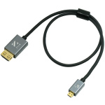ZILR 4KP60 45CM/17.7 Micro Connector Hyper Thin High Speed HDMI Secure Cable