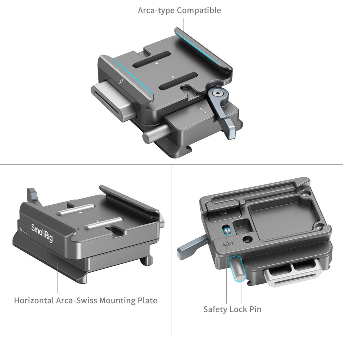 SmallRig 4639 Hawklock H38 Arca Swiss Quick Release Plate For DJI Stabilizers - Image 3