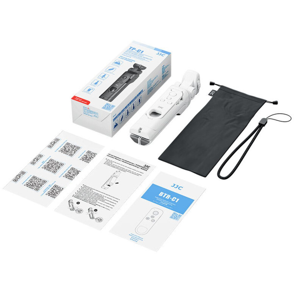 JJC TP C1 White Shooting Grip w/ Wireless Remote