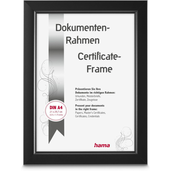 Hama Plastic Frame Chill Black 21 X 29.7 cm DIN A4