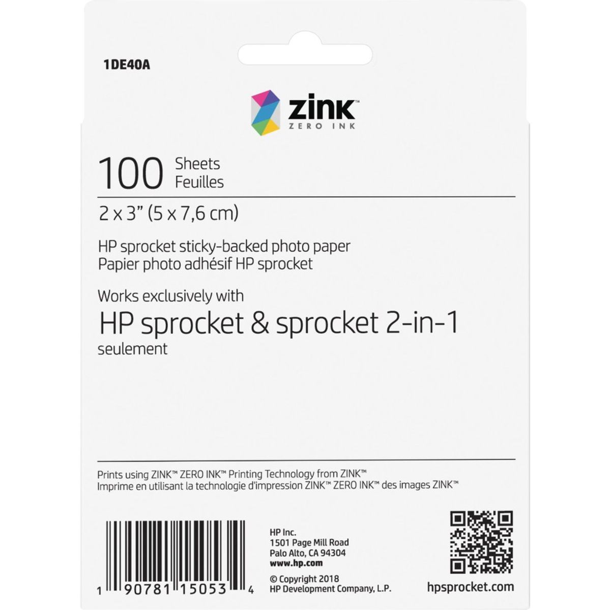 HP Zink Paper 100 Pack 2x3 - Image 3